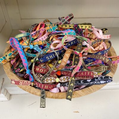 Summery ribbon bracelets mix | festival bracelets