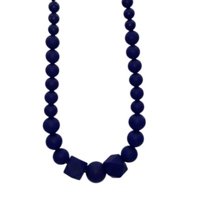 Collar Sensorial Lactancia Materna - Maxi Poosh azul zafiro