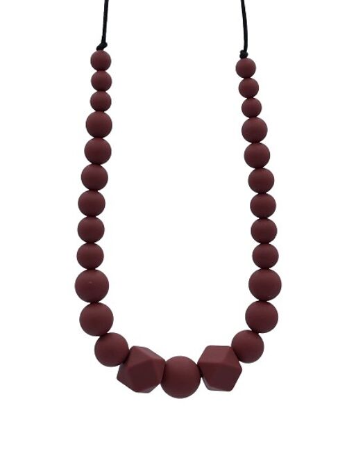 Collier Sensoriel Allaitement - Maxi Poosh terracotta