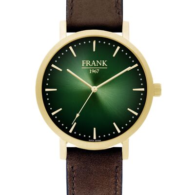 Reloj Frank 1967 IPG Esfera Verde 42mm 5 ATM