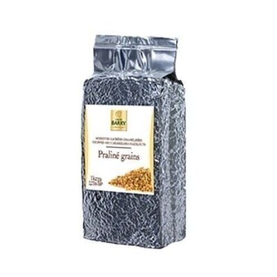 CACAO BARRY - HAZELNUT GRAINS PRALINE (50% crunchy caramelized hazelnuts) 1kg bag