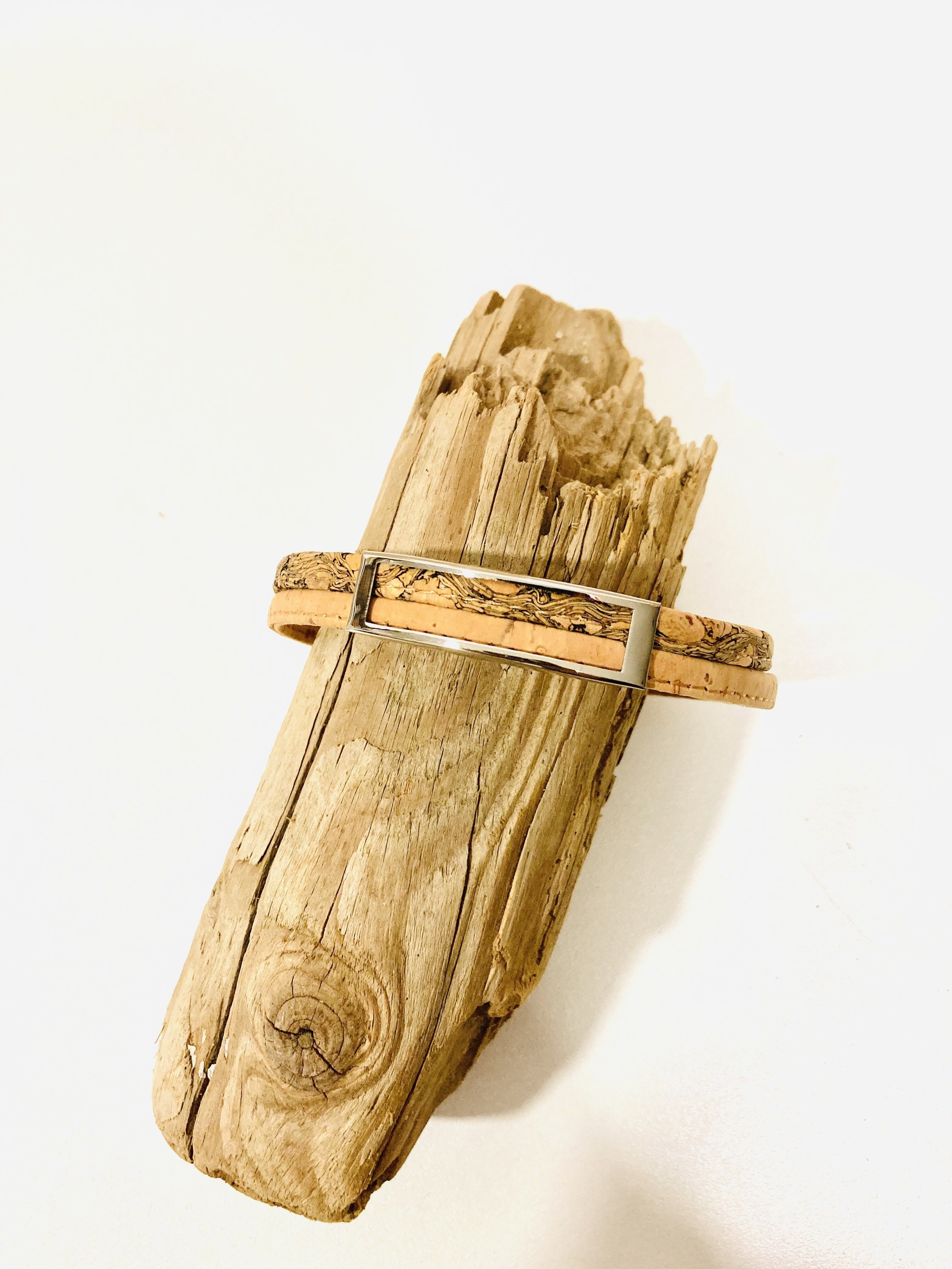 Cork bracelet for men THOMAS handmade