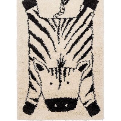 Tappeto decorativo shaggy zebrato