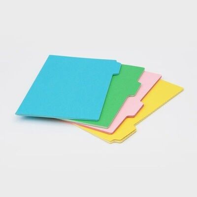 A4 (set di 4) quaderni con linguette a colori