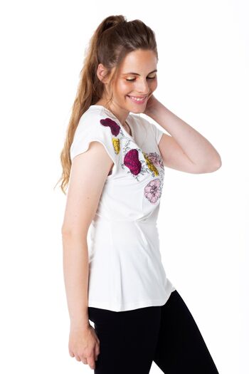 T-shirt blanche TOP MANCHES COURTES BLANC "TITILANTE" 2