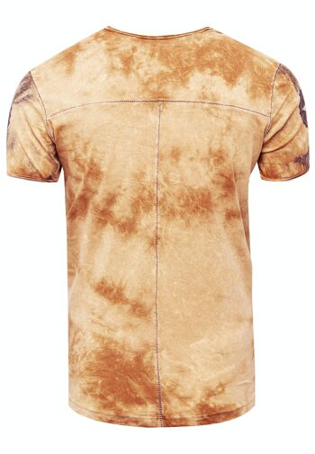 T-Shirt Couleur Tie Dye Look Batik Délavé Chemise Homme avec Imprimé Avant Gras S M L XL XXL 3XL Coupe Décontractée Streetwear 15156-1 6