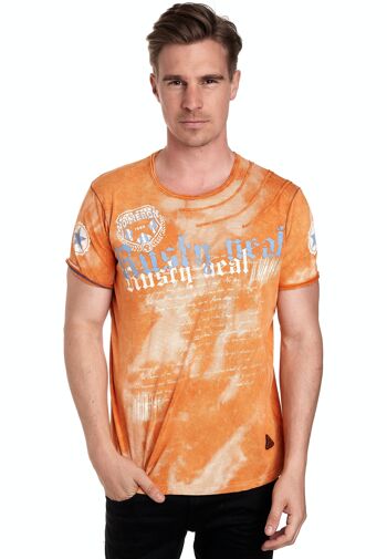 T-Shirt Couleur Tie Dye Look Batik Délavé Chemise Homme avec Imprimé Avant Gras S M L XL XXL 3XL Coupe Décontractée Streetwear 15156-1 19