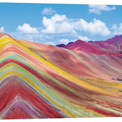 Quadro fotografico, stampa su tela: Pangea Images, La Montagna Arcobaleno di Vinicunca, Peru