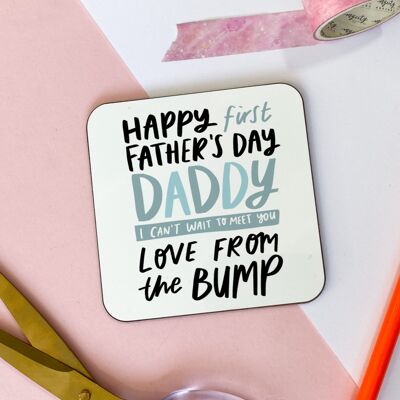 Happy Father's Day from the Bump Coaster, Gift for the Daddy-To-Be, Dad Gift