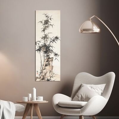 Japanische Malerei, Druck auf Leinwand: Baiitsu Yamamoto, Bambus