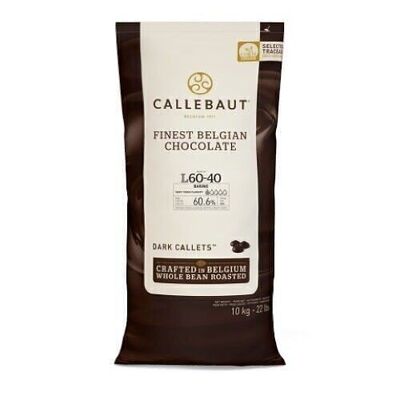 CALLEBAUT - Rezept L60-40 - Intensiv 60,6 % Dunkel und bitter, hoher Kakaoanteil (Kakao 60,6 %)