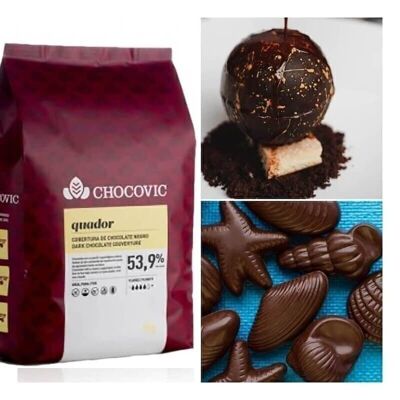 CHOCOVIC - QUADOR (couv noir cacao 53% beurre 34,5%)