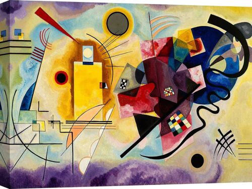 Quadro astratto, stampa su tela: Wassily Kandinsky, Yellow, Red & Blue