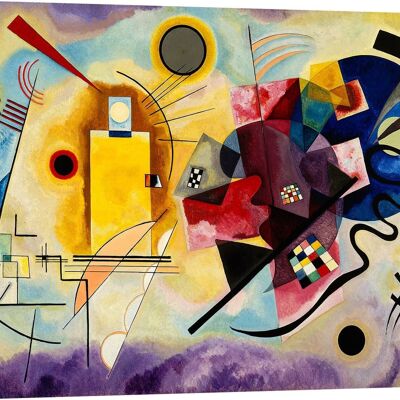 Cuadro abstracto, impresión en lienzo: Wassily Kandinsky, amarillo, rojo y azul