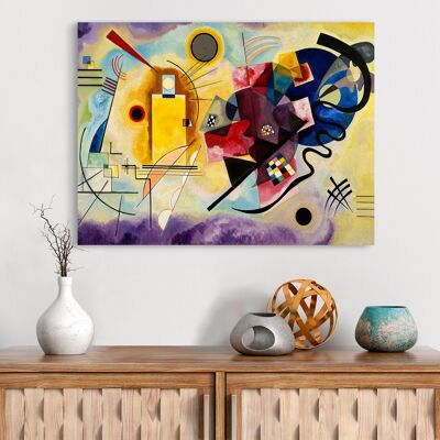 Abstract painting, canvas print: Wassily Kandinsky, Yellow, Red & Blue