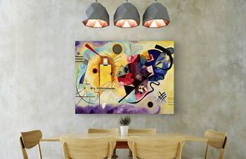 Peinture abstraite, impression sur toile : Wassily Kandinsky, jaune, rouge et bleu 3