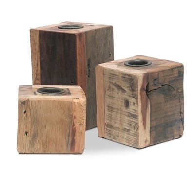 Bougeoir Cube lot de 3