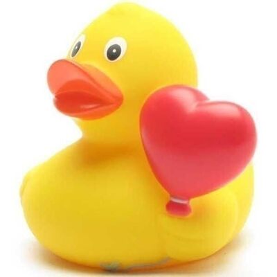 Ballon coeur canard en caoutchouc - canard en caoutchouc