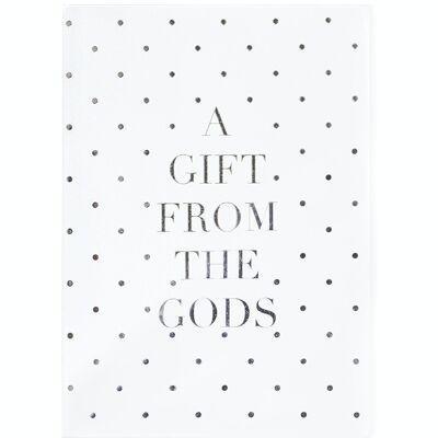 A5 Notebook A Gift From The Gods White with Silver Dotty Print