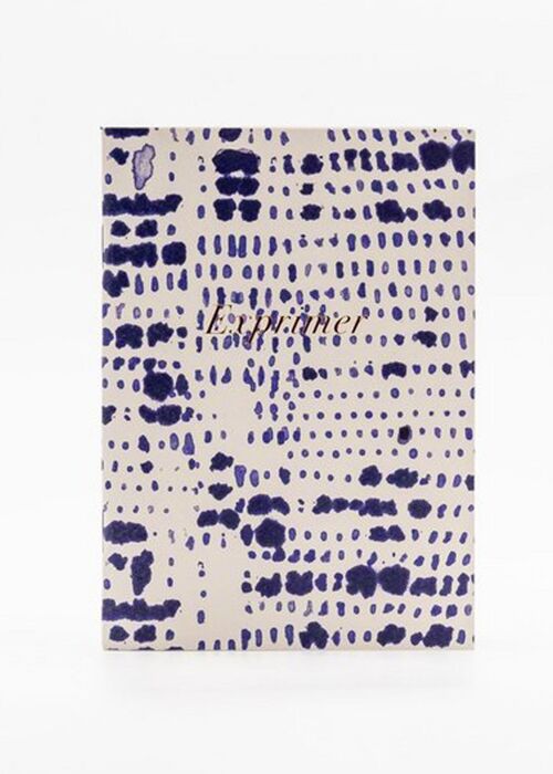 Carnet de note/ carnet de poche/papeterie/ 100%français/papier recyclé/printemps 2024/ motif abstrait bleu