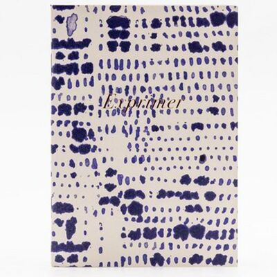 Carnet de note/ carnet de poche/papeterie/ 100%français/papier recyclé/printemps 2024/ motif abstrait bleu