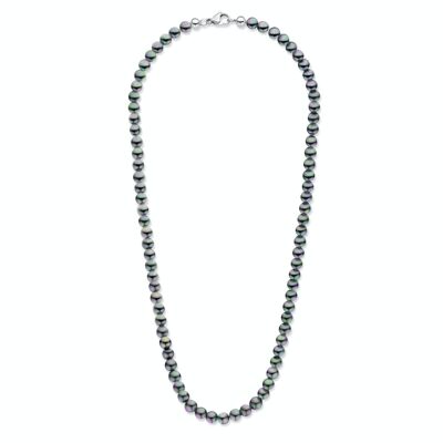 Frank 1967 steel necklace with pearls 6mm IPS