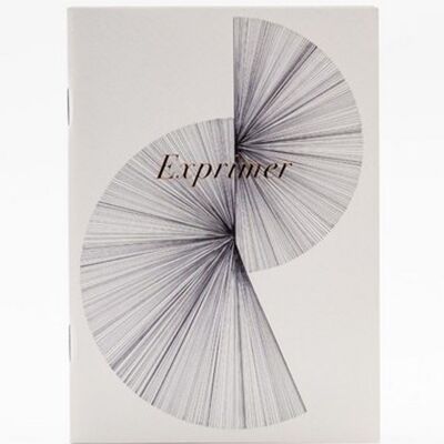 Cuaderno/ cuaderno de bolsillo/cuaderno/100% francés/papel reciclado/creador/primavera 2024/patrón geométrico blanco y negro