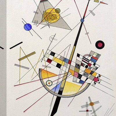 Pintura abstracta, impresión en lienzo: Wassily Kandinsky, Delicate Tension