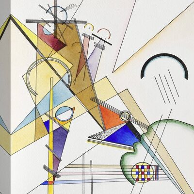 Pintura abstracta, impresión en lienzo: Wassily Kandinsky, Gewebe