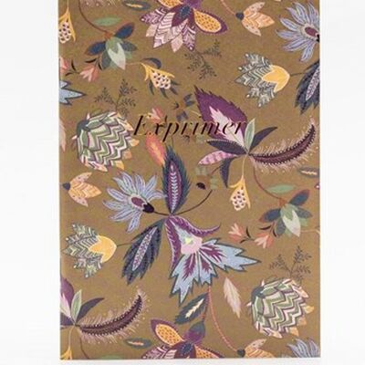 Notebook/pocket notebook/100% French/recycled paper/stationery/spring 2024/designer/floral pattern