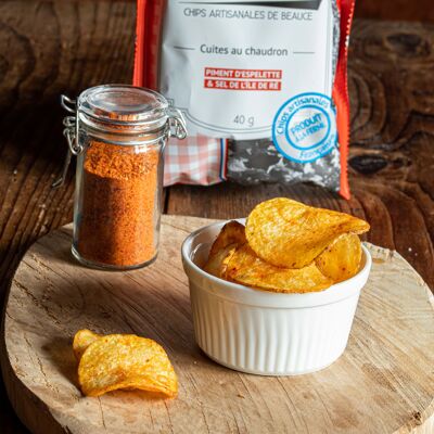Chips Artisanale au Piment d'Espelette AOP (40gr -snacking)
