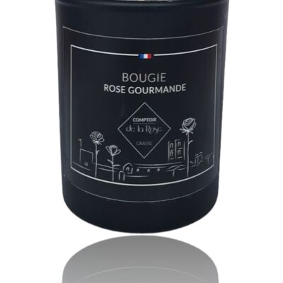 Petite bougie parfumée rose gourmande