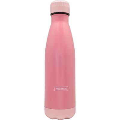 Double Wall Thermo Bottle for Hot and Cold Pink 500 ml