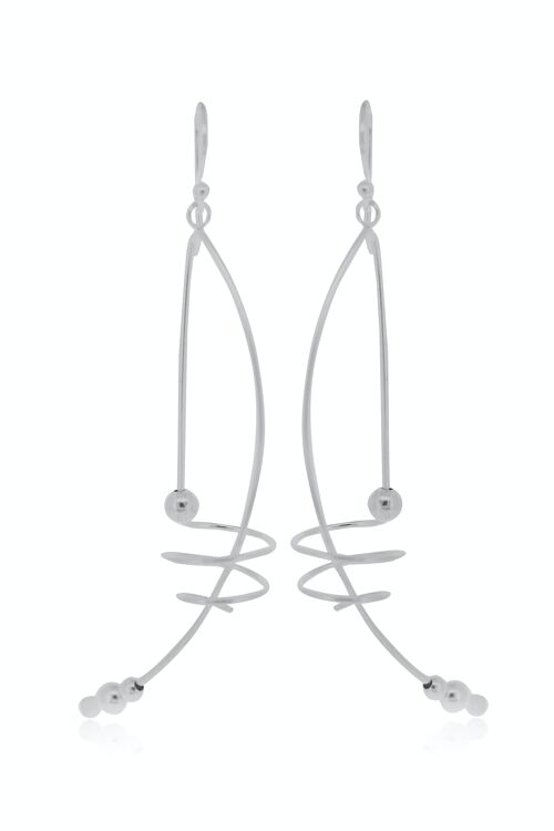 Sterling Silver Wire Twist Earrings with and Presentation Box