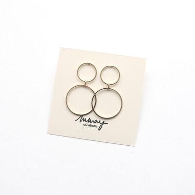 Les Essentiels - Earrings - Layered S-L circles