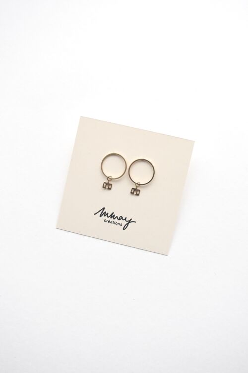 Les Essentiels - Boucles d'oreilles - Rond et pampille maison