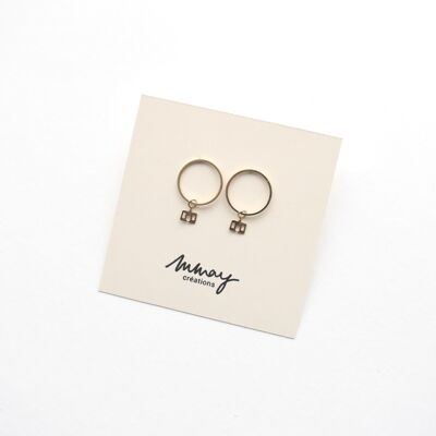 Les Essentiels - Boucles d'oreilles - Rond et pampille maison