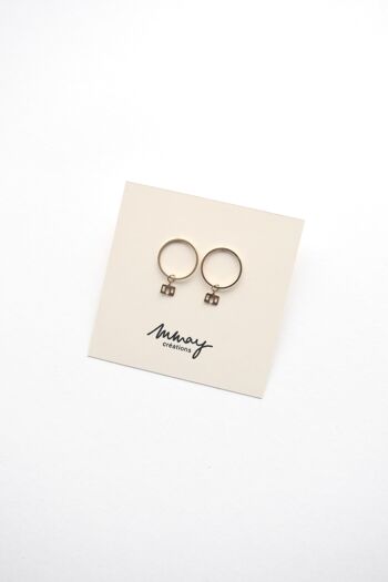 Les Essentiels - Boucles d'oreilles - Rond et pampille maison 1