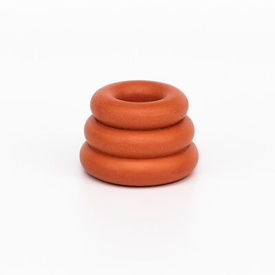 Triple O Candleholder - Terracotta