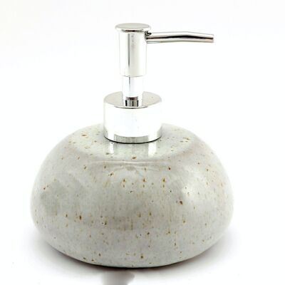 Dispenser di sapone in ceramica tortora