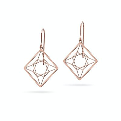 Earrings "Diamondcut Princess" | Bronze
