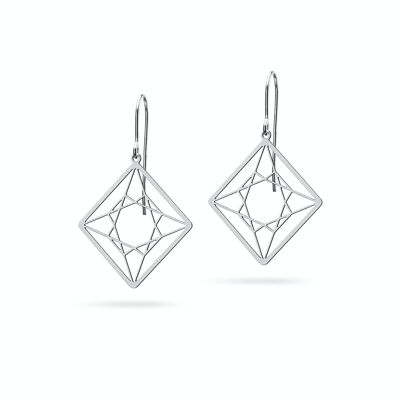 Boucles d'oreilles "Diamondcut Princess" | acier inoxydable