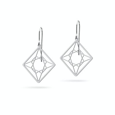 Earrings "Diamondcut Princess" | stainless steel