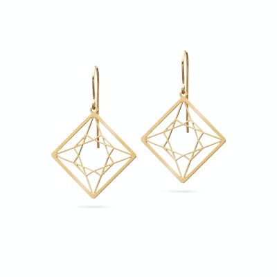 Earrings "Diamondcut Princess" | gilded