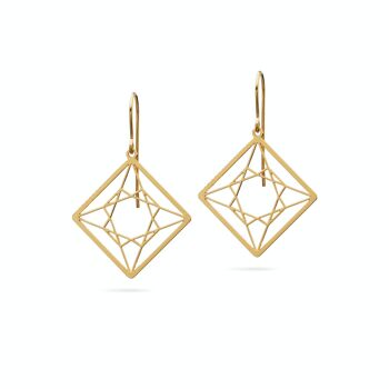 Boucles d'oreilles "Diamondcut Princess" | doré 3