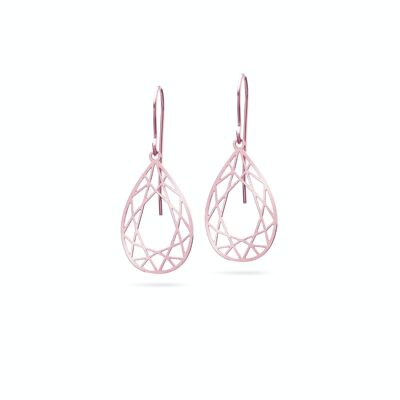 Pendientes "gota talla diamante" | Oro de Rose plateado