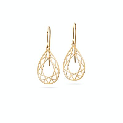 Earrings "diamond cut drop" | gilded