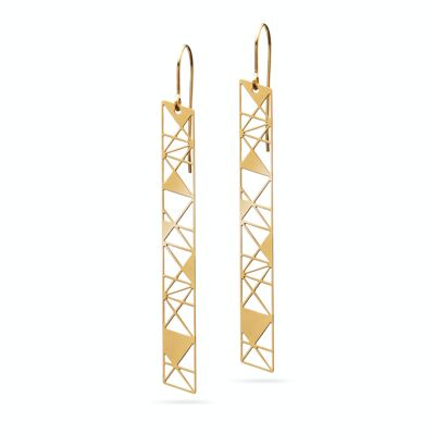 Earrings "Elonga" | gilded