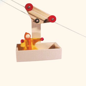 Mini téléphérique, kit pour télécabine, jouets en bois 2