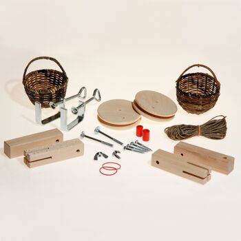 Panier téléphérique, kit pour téléphérique, jouets en bois 3